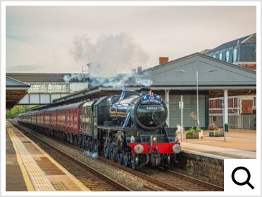 Black 5 44932 brings 1Z13 17:34 Plymouth to Bristol Temple Meads the Great Britain XV through Newton Abbot Station  15.04 2023