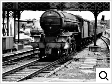 Black 5 44932 brings 1Z13 17:34 Plymouth to Bristol Temple Meads the Great Britain XV through Newton Abbot Station  15.04 2023